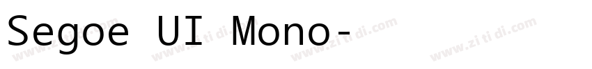 Segoe UI Mono字体转换